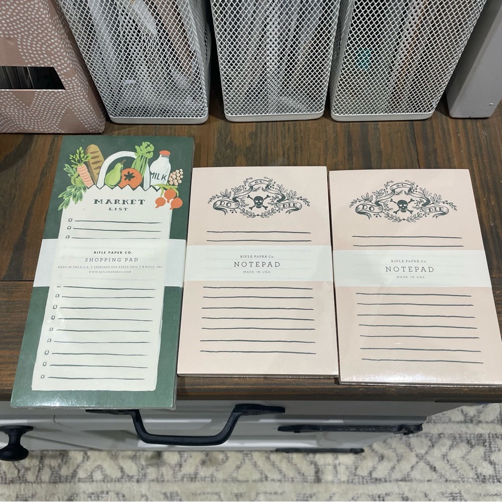 Rifle Paper Co. Green and Cream Office Notebooks